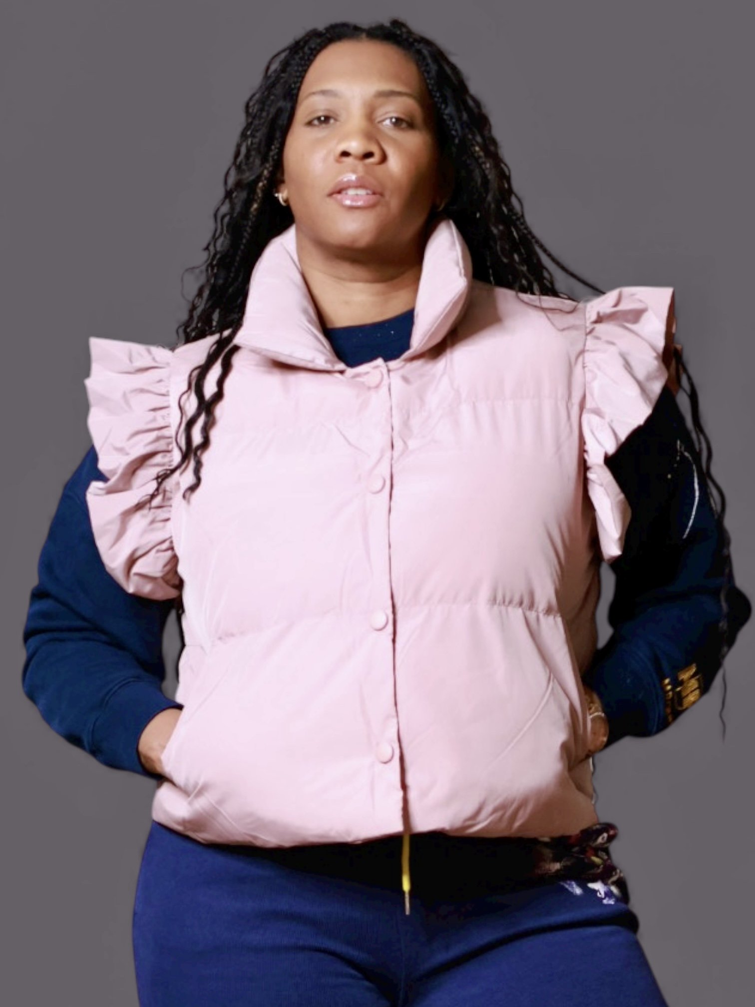 Cropped Ruffle Vest
$45.50