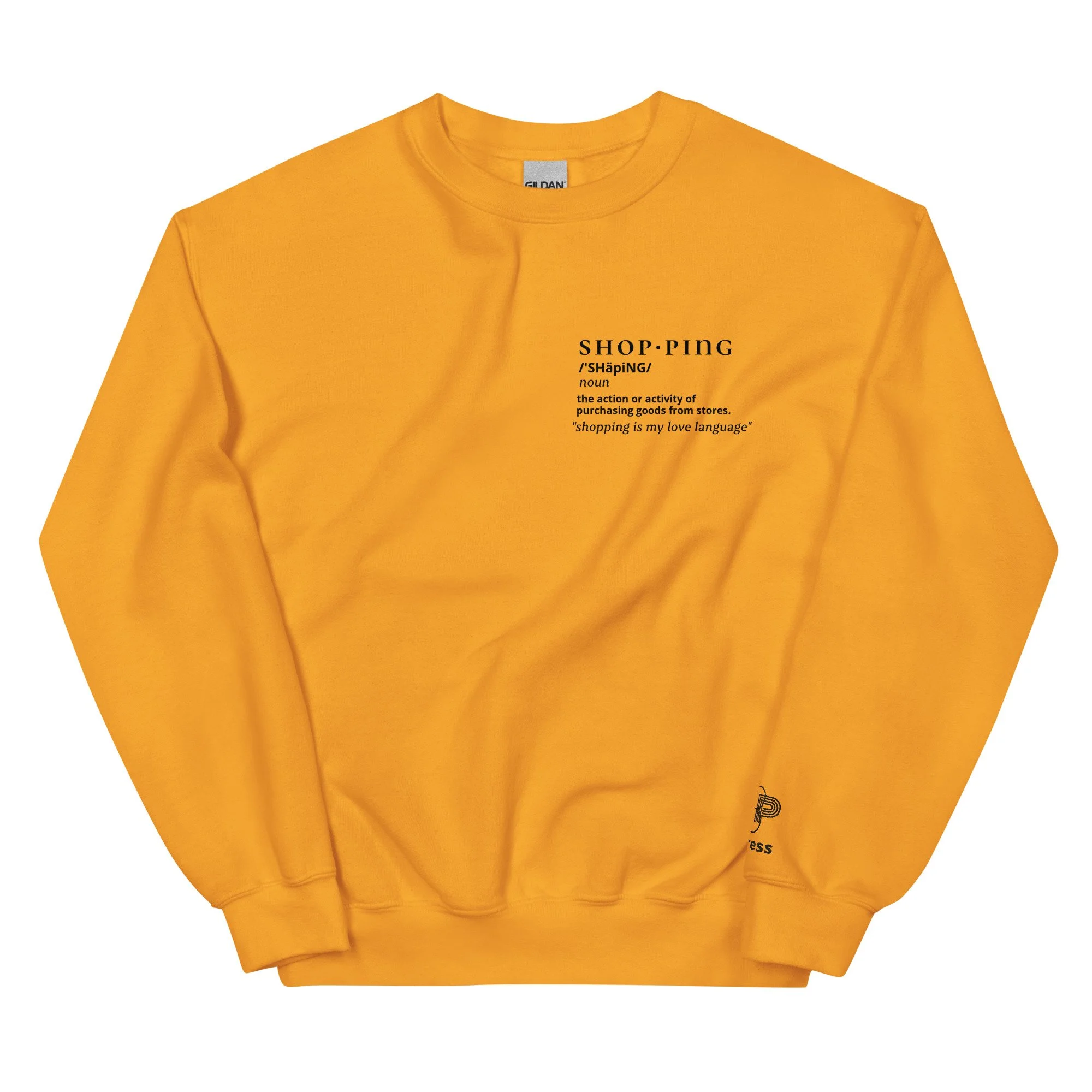shopping sweatshirt gold.jpg