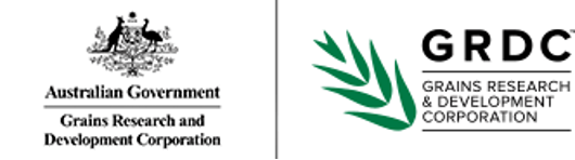 Logos of the Australian Government's Grains Research and Development Corporation and the Grains Research & Development Corporation.