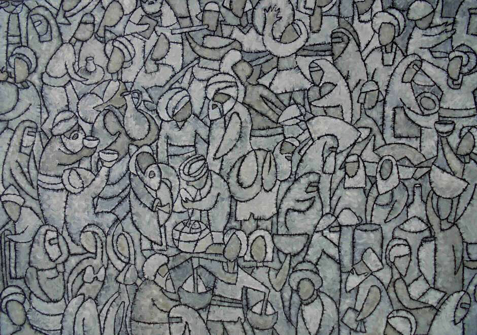 BAZAAR_Oil paintings on canvas_ 100x70 cm_ 10 July 2014_ Won 1st prize American art award 2014 _Selected by Art Revolution Taipei for 2015 International Artist Grand Prize Competition*