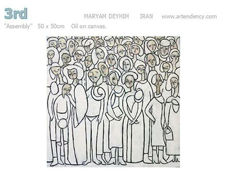 Maryam takes 3rd place in Best NAIVE-HUMAN category Of 2015 American Art Awards
