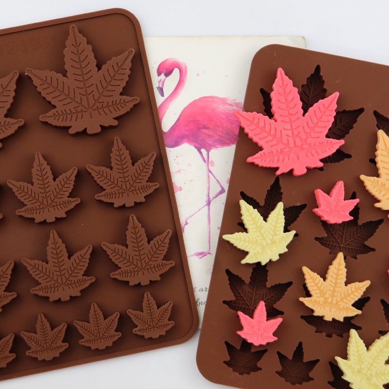 12 Cavity Maple Leaf Silicone Mould