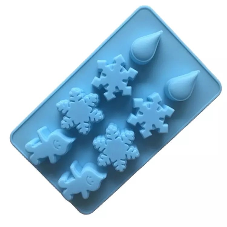8 Cavity Snowflake Raindrop Silicone Mould