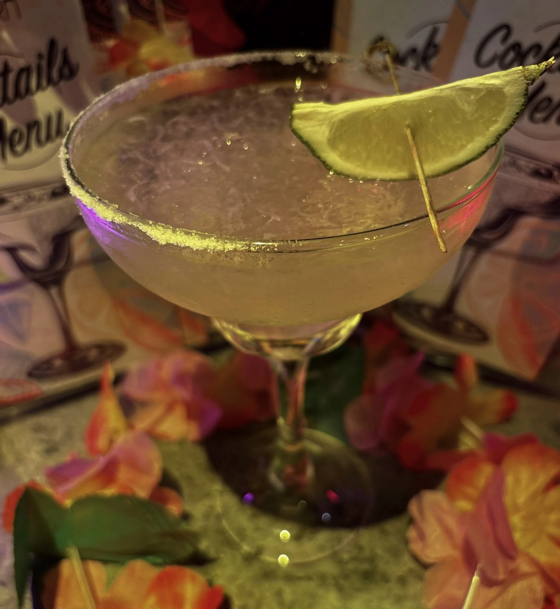 Original Margarita:

Tequila, Triple Sec & Our Special Lime Mix

The Margarita is a timeless Mexican favourite. Bold, refreshing and packed with citrus, it's the perfect cocktail for tequila lovers.

If you're brave enough, don't stop at one—try one 