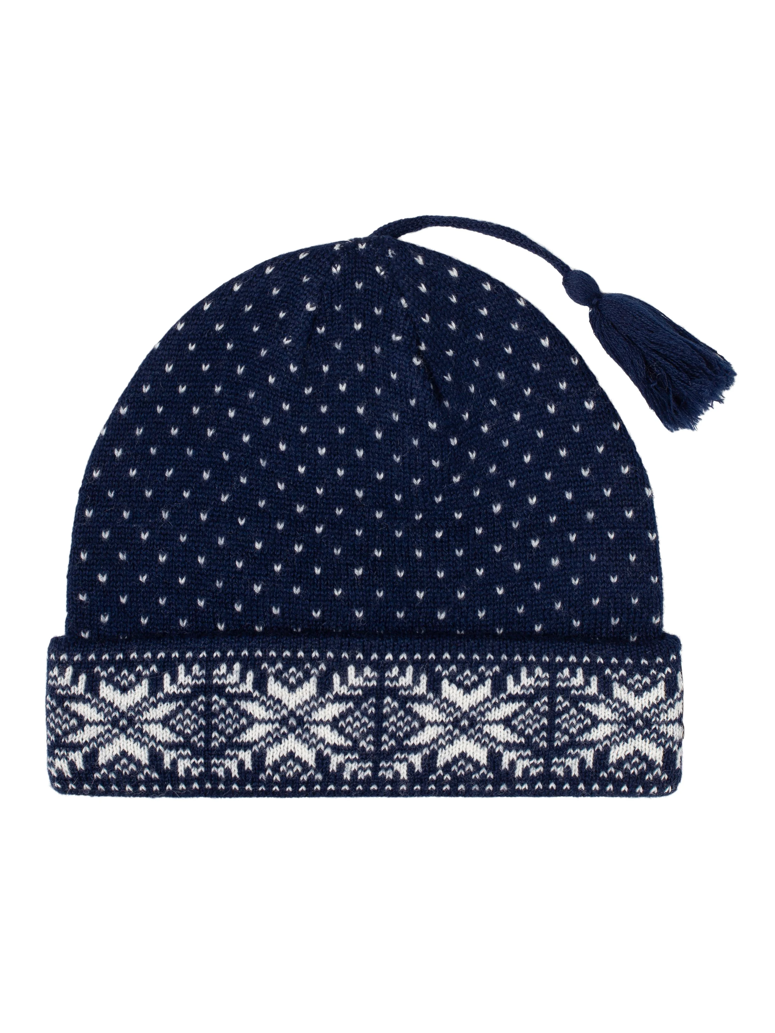Woolen snowflake beanie