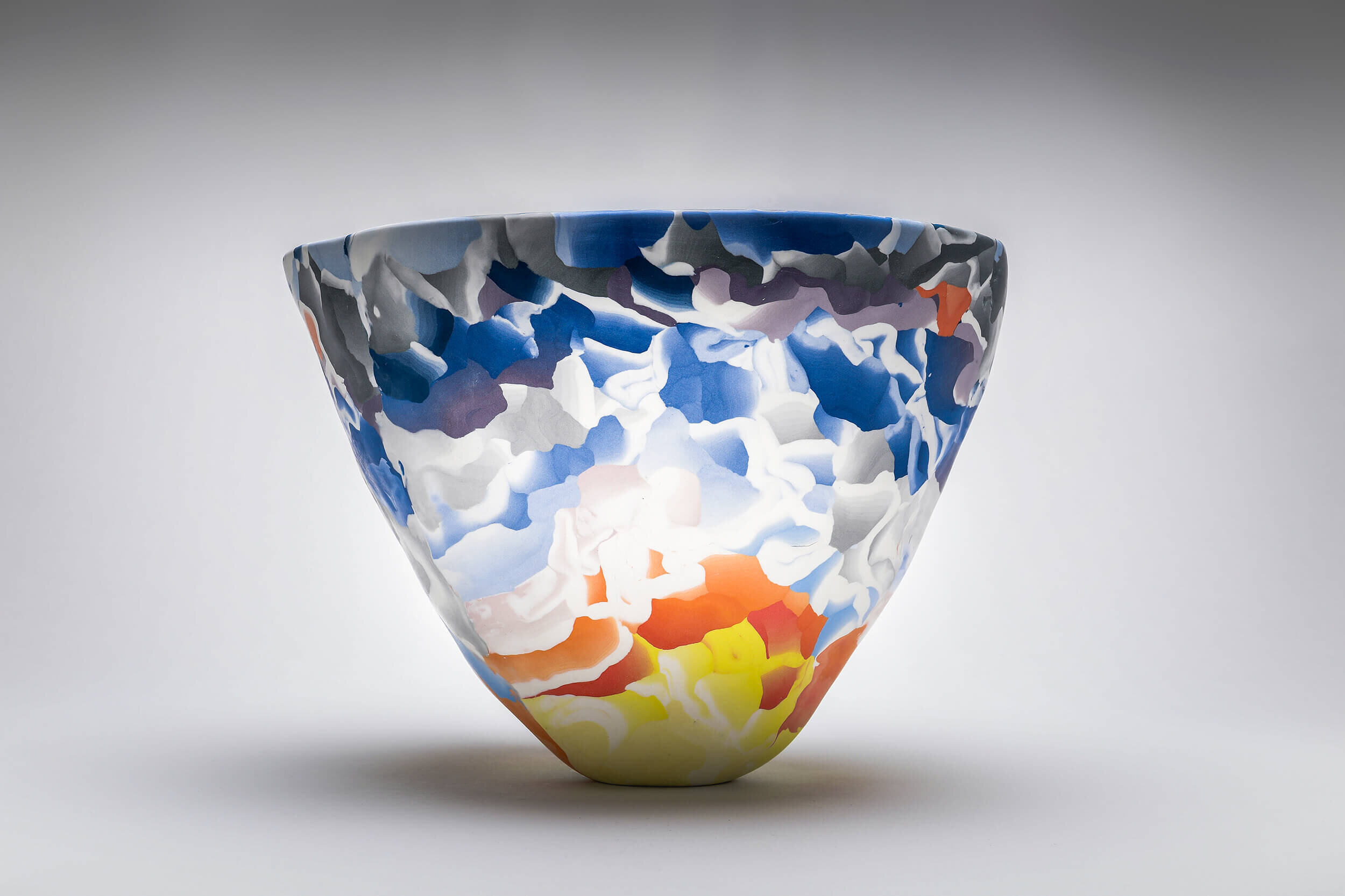 Extra large Nerikomi bowl - Turbulent times