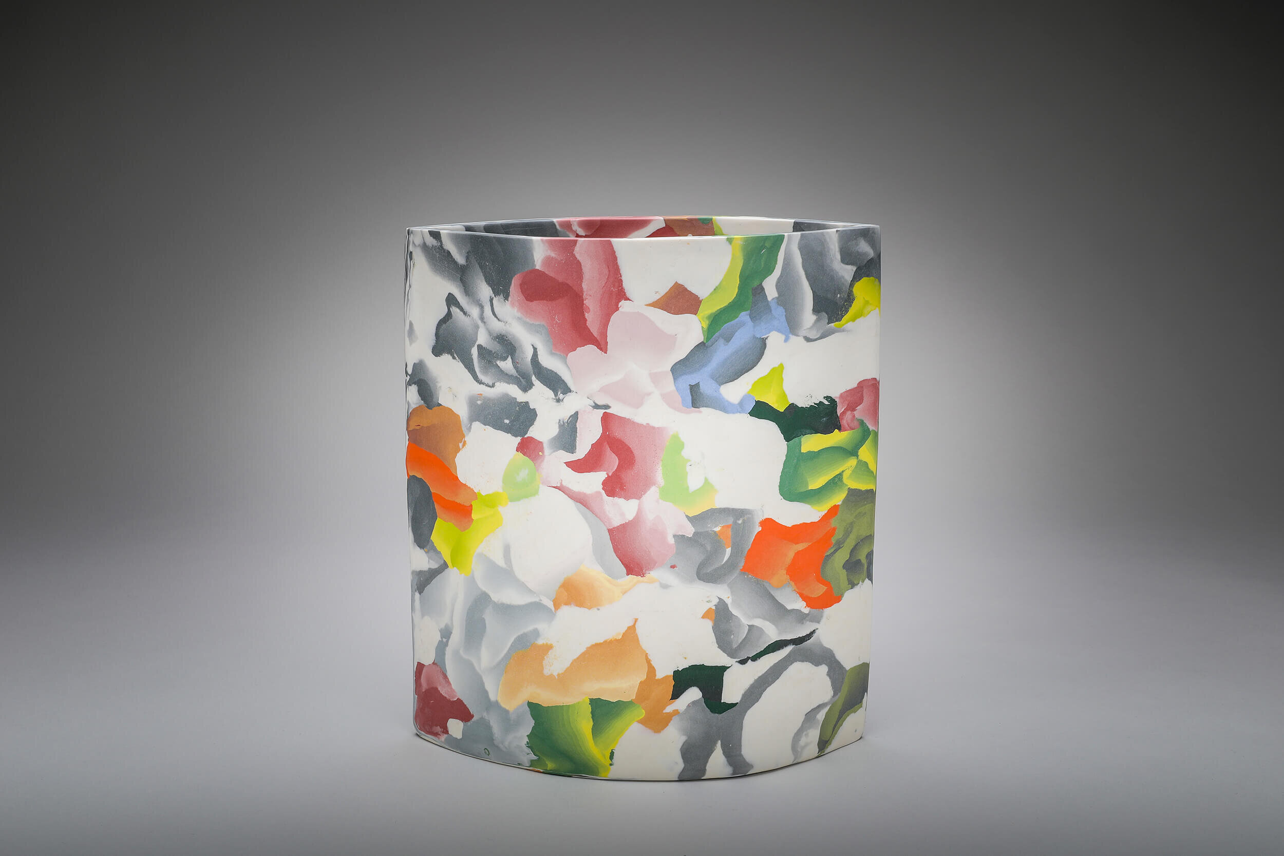 Porcelain Nerikomi tall vase large