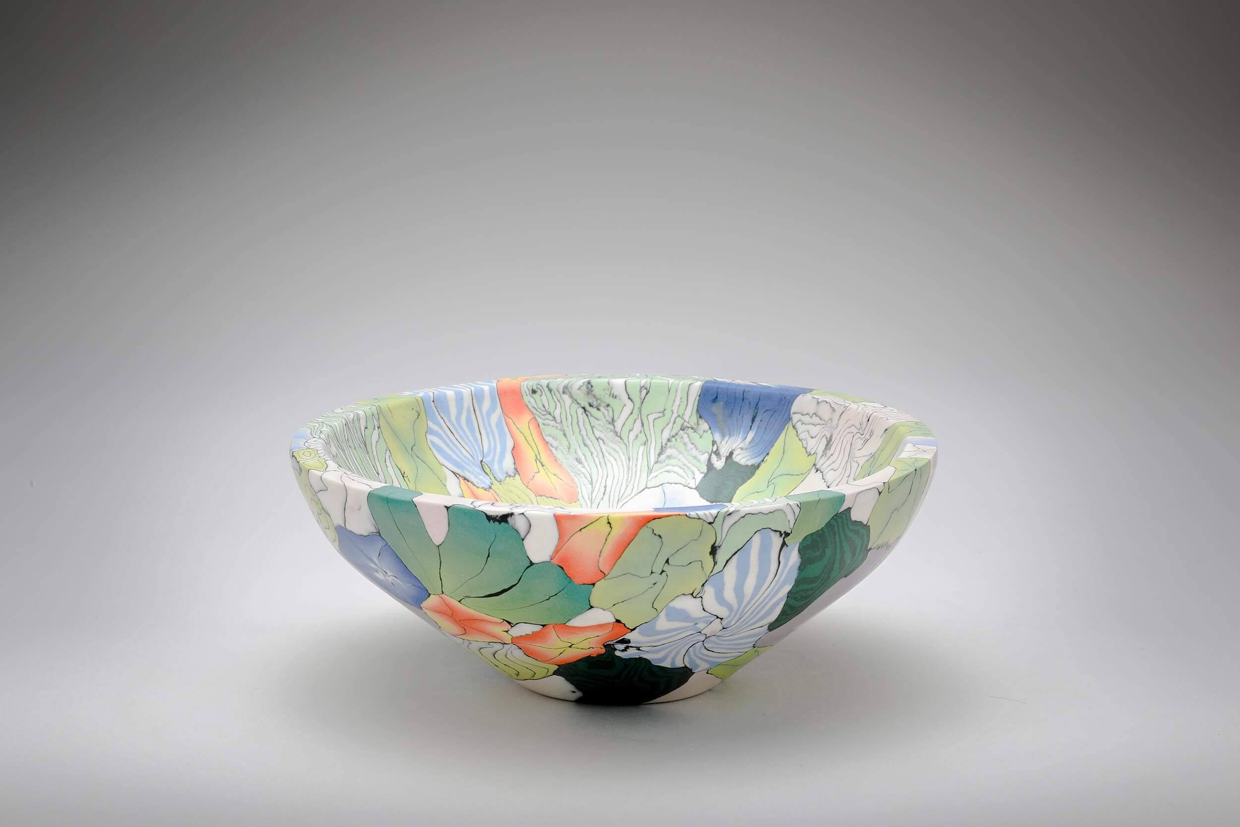 Open floral Nerikomi bowl 