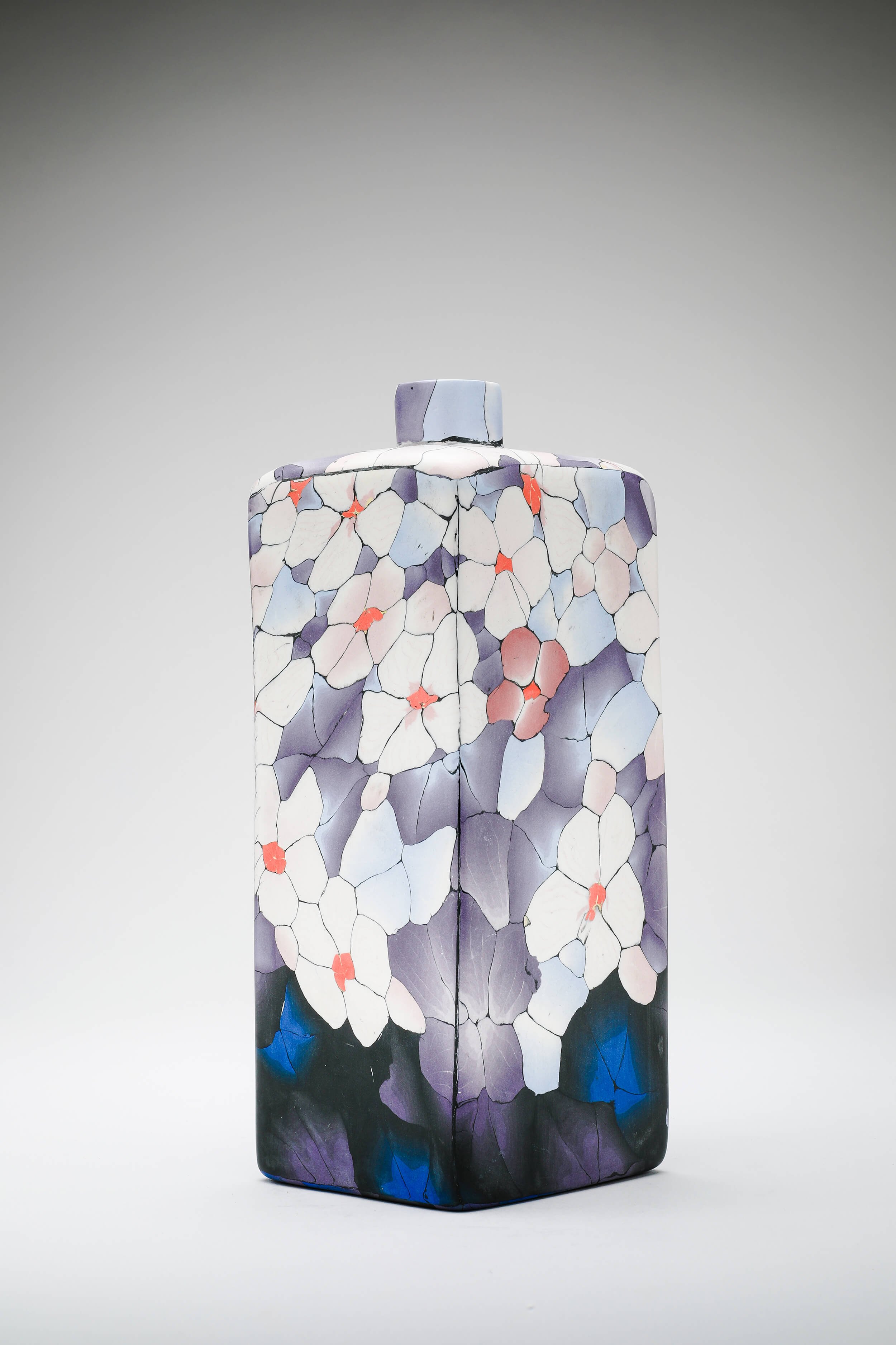 Purple floral Nerikomi bottle