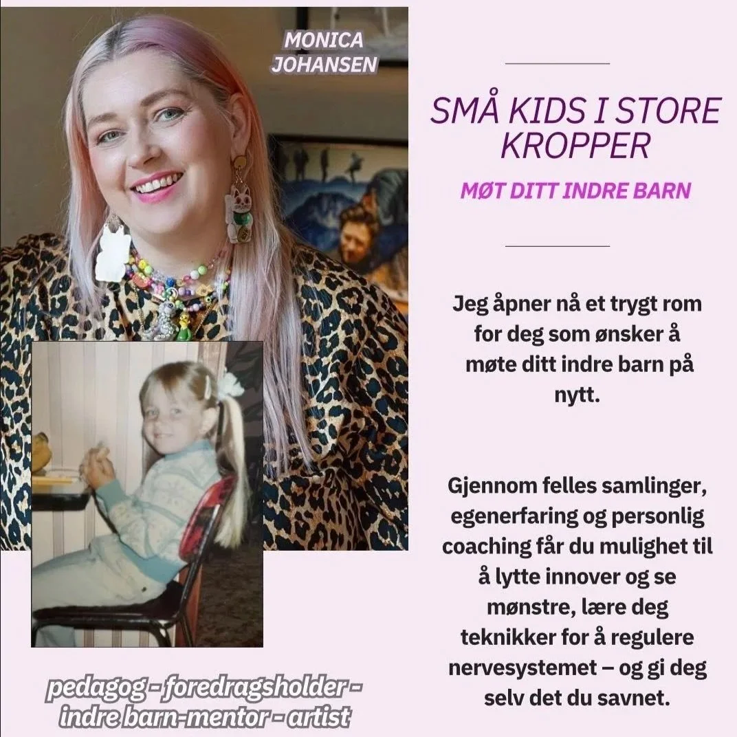 Jeg lanserer mentorprogrammet, SMÅ KIDS I STORE KROPPER - møt ditt indre barn!
