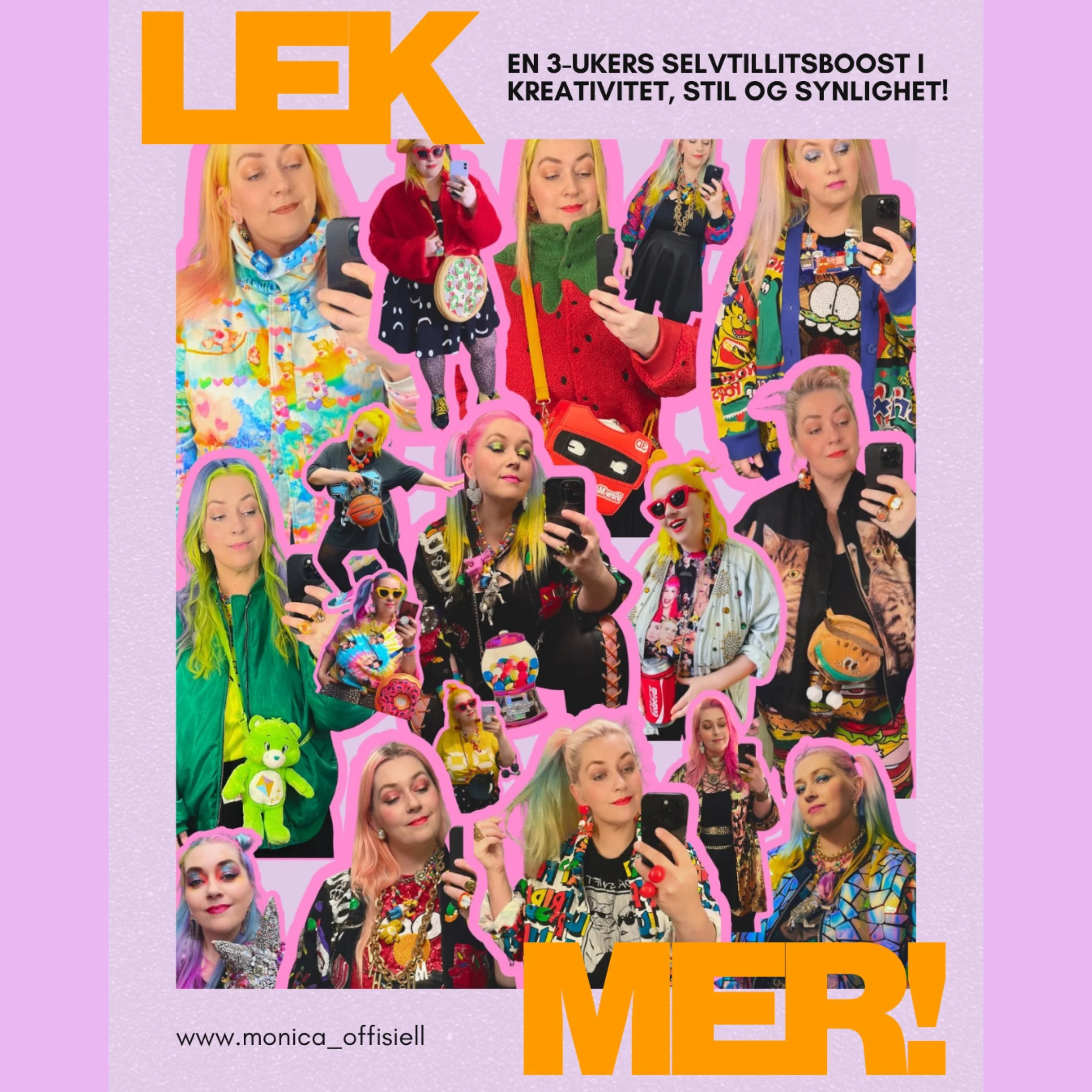 🌈 Nytt kurs: LEK MER! En 3 ukers selvtillitsboost i kreativitet, stil og synlighet! 🌈