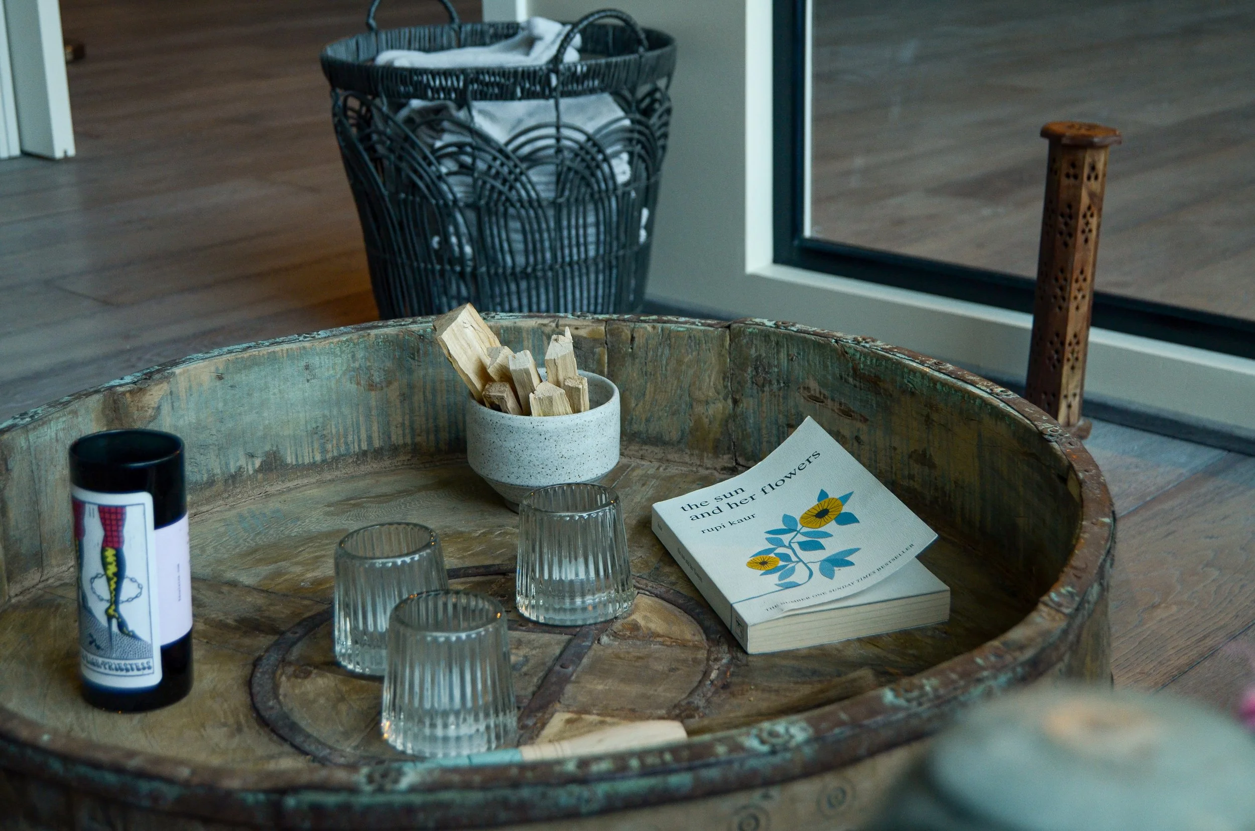 Relaxing atmosphere in hot yoga studio in Nordhavn