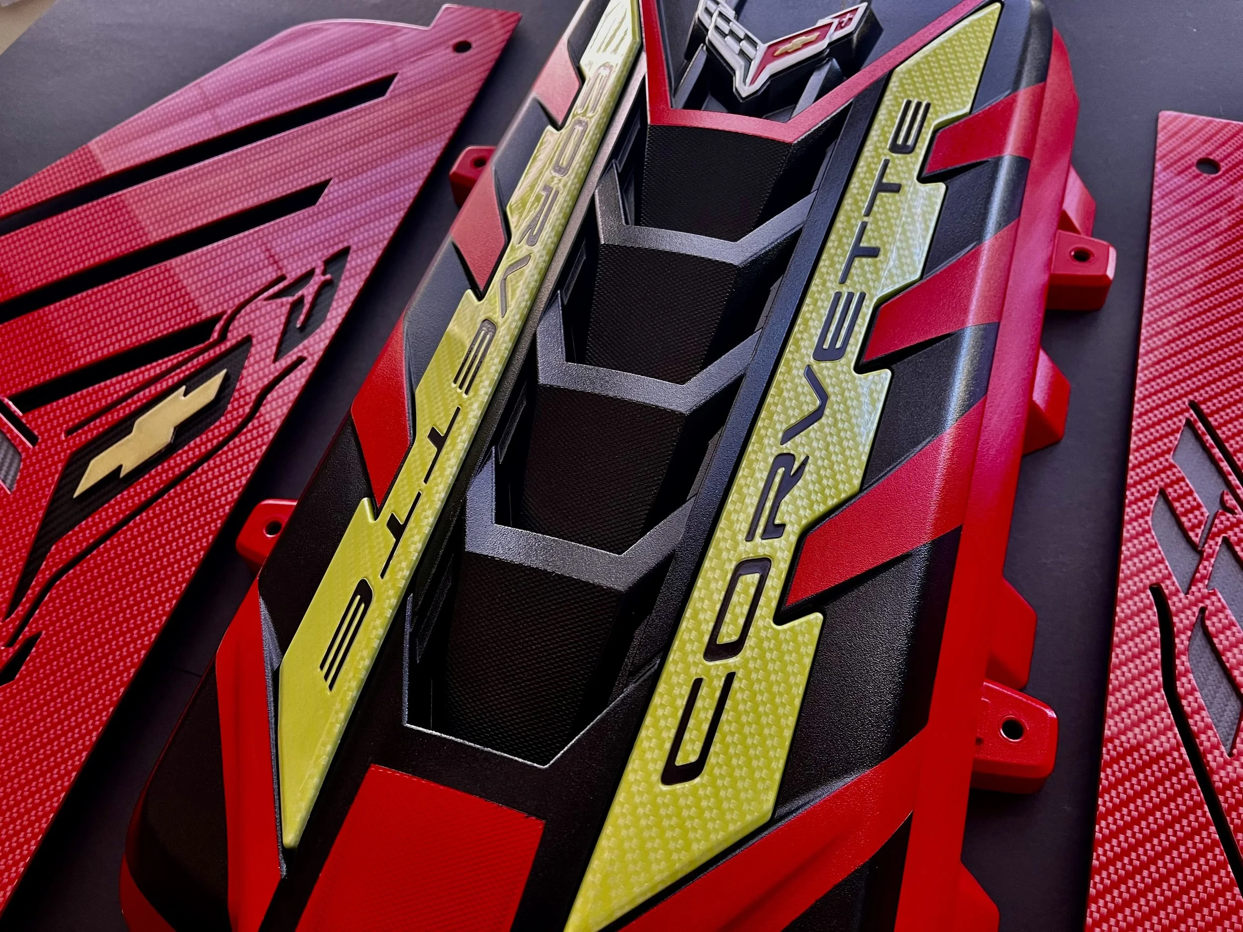 TORCH RED ACCELERATE YELLOW CARBON FIBER RAILS SILVER EMBLEM ...