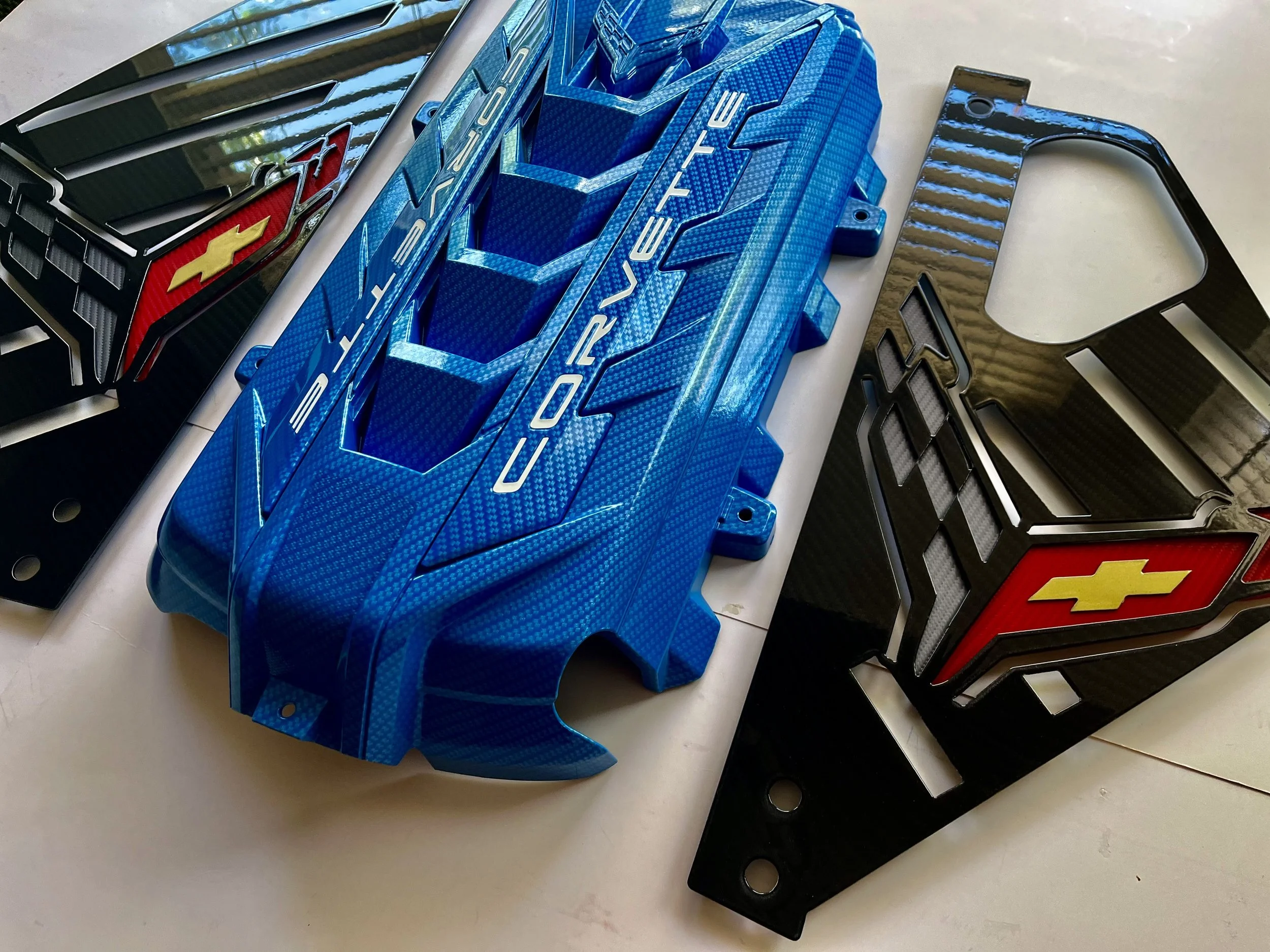 RAPID BLUE CARBON FIBER ENGINE COVER/APPEARANCE PACKAGE — RACEREADYPANELS