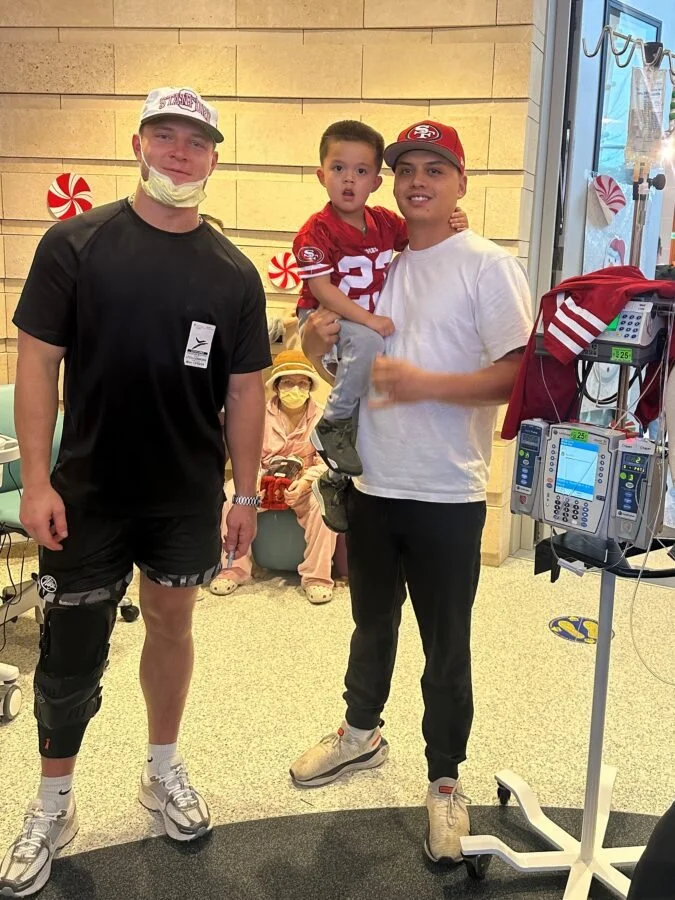 Christian McCaffrey Brightens the Holidays for Young Patients at Packard Children’s Hospital
