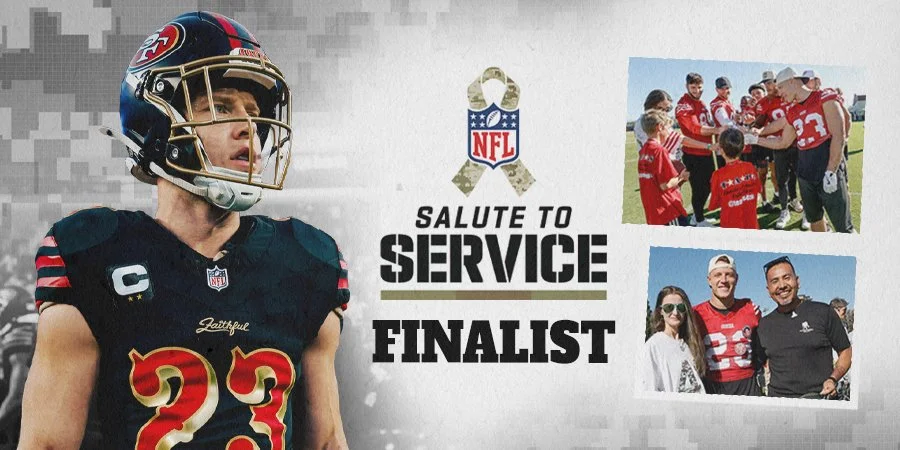 Christian McCaffrey Announced as a Finalist for the 15th Annual NFL Salute to Service Award