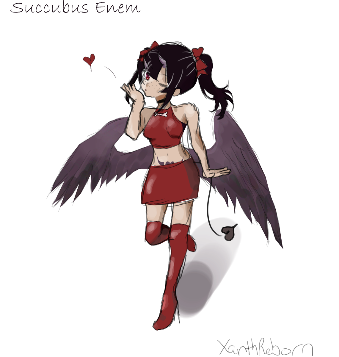 Artwork of Enem (aka NightMary) in her succubus form by Xanth Reborn