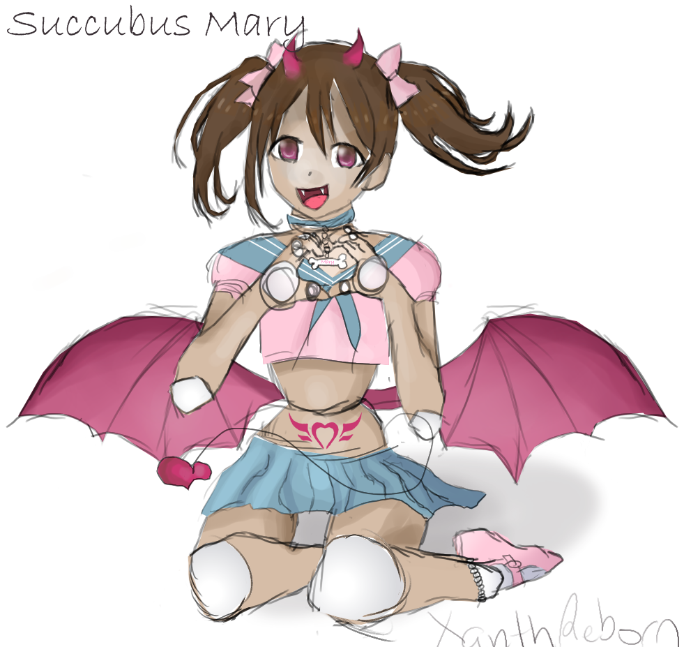 Artwork of Mary in her Succubus Doll form by Xanth Reborn