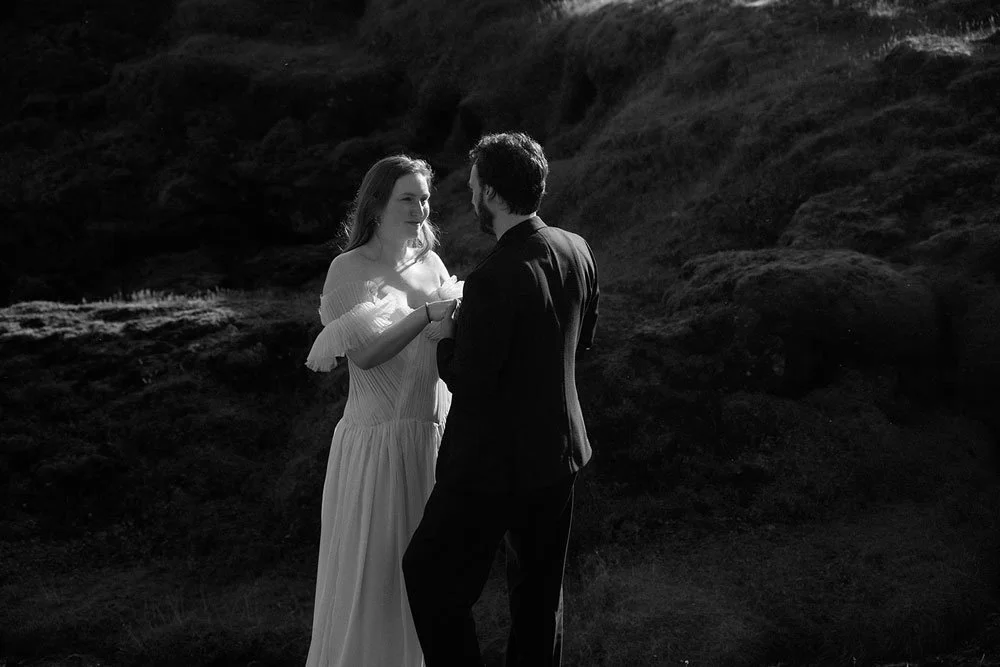 intimate vows exchange elopement Iceland