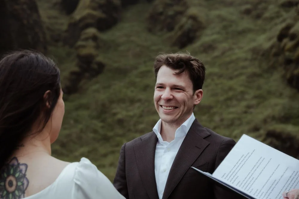 early morning elopement at Skogafoss waterfall