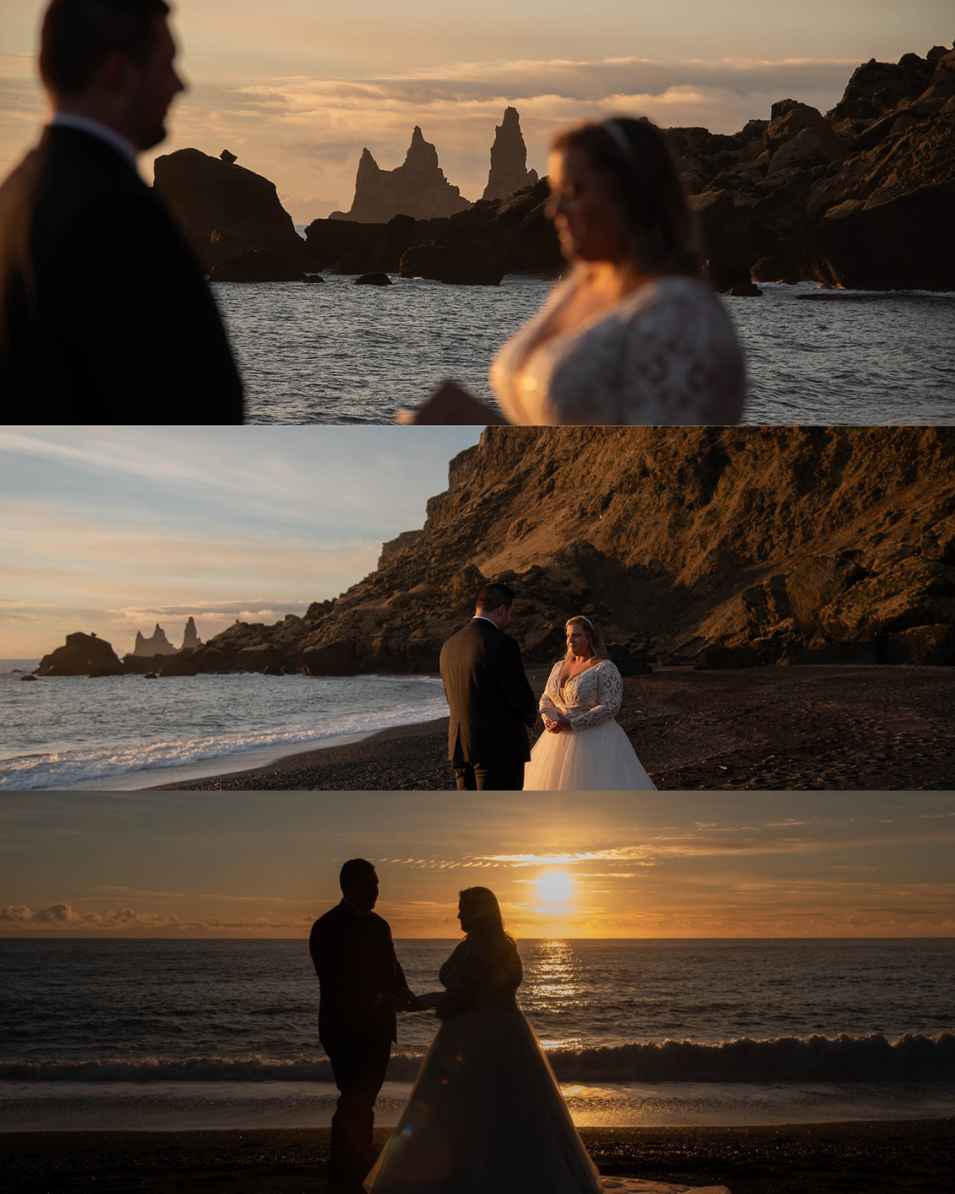 an elopement ceremony on a beach