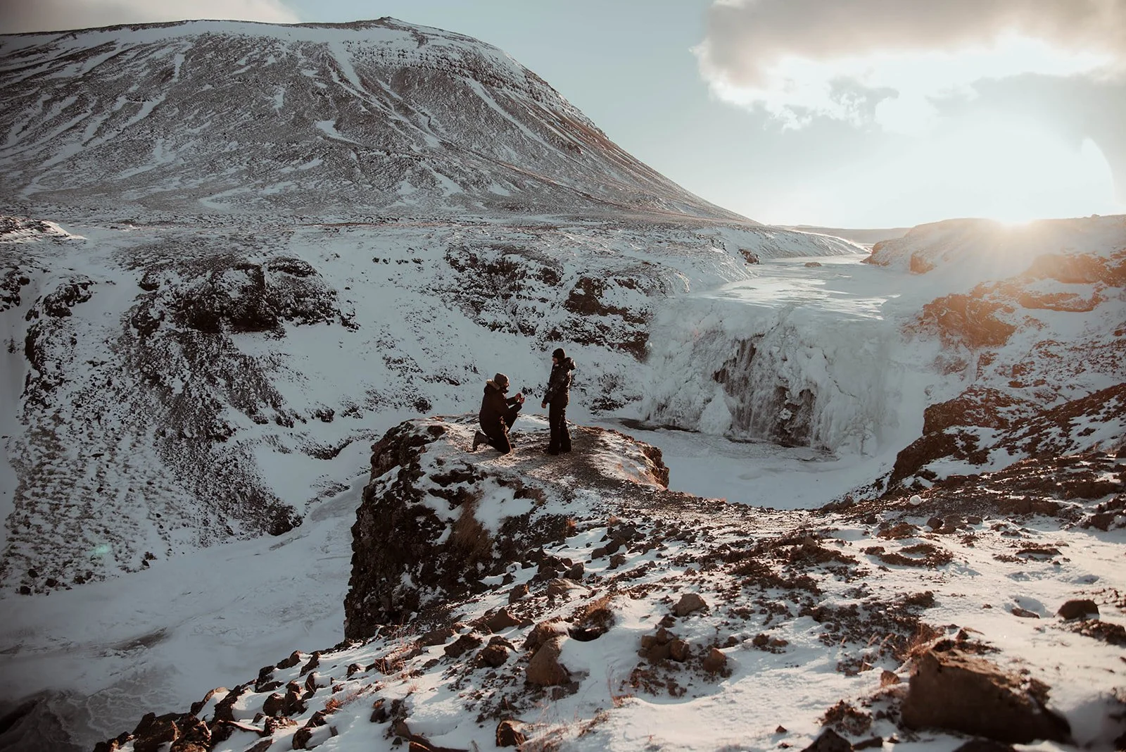 cozy intimate proposal experience in Iceland