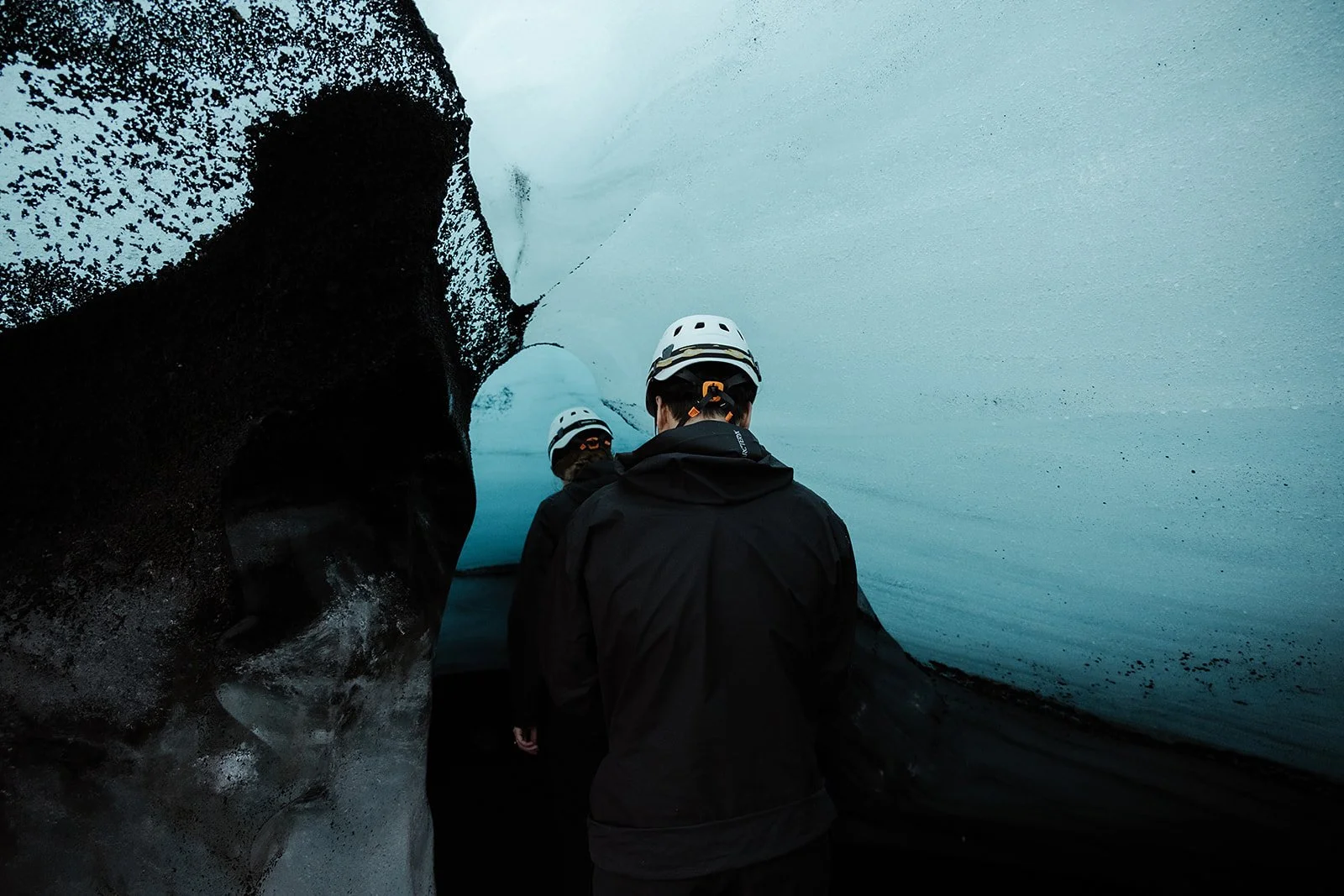 Vince and Sheila exploring Katla after their summer proposal