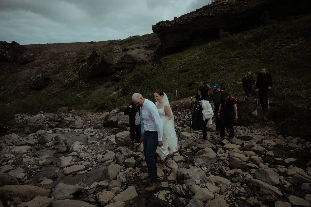hiking elopement photos in Iceland
