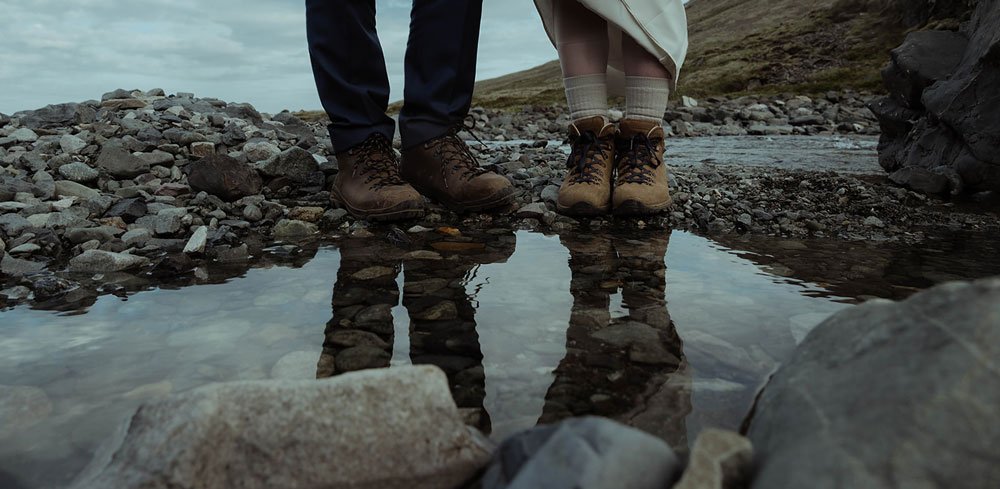 hiking elopement photos in Iceland