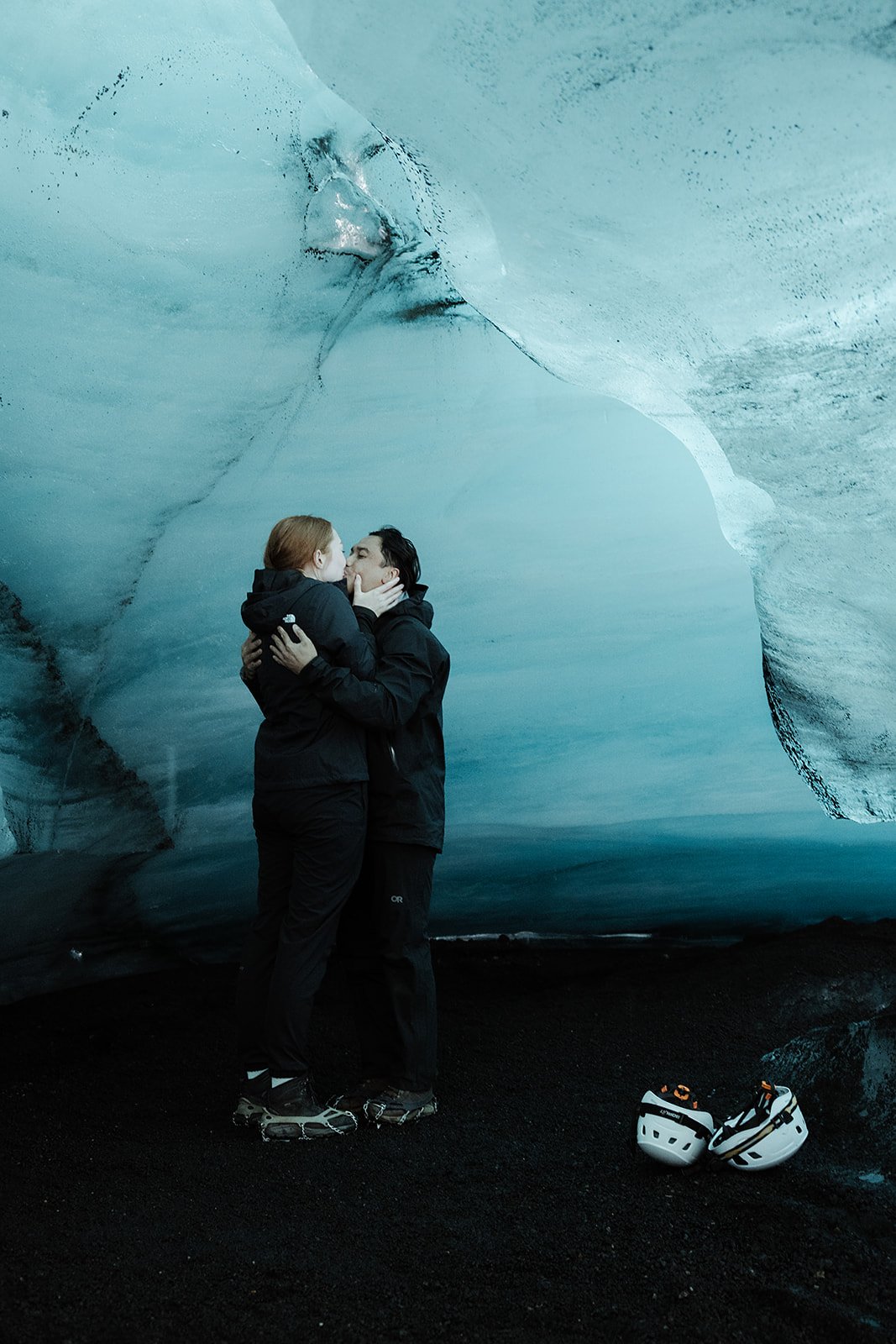 Vince and Sheila together inside the ice after getting engaged