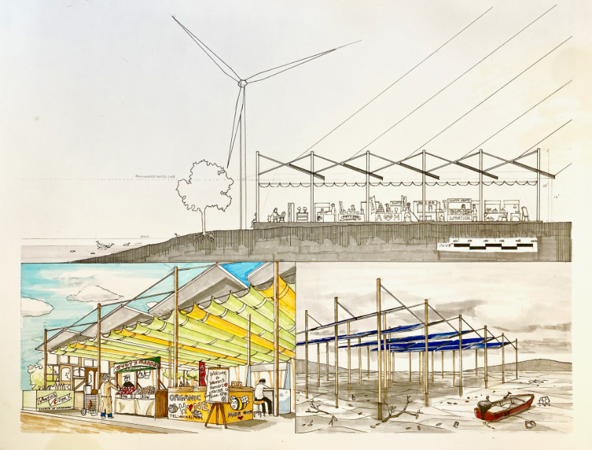  A solar array shelters a market, community space by Tsu-Chun Hsu (Austin) of RISD School of Architecture 