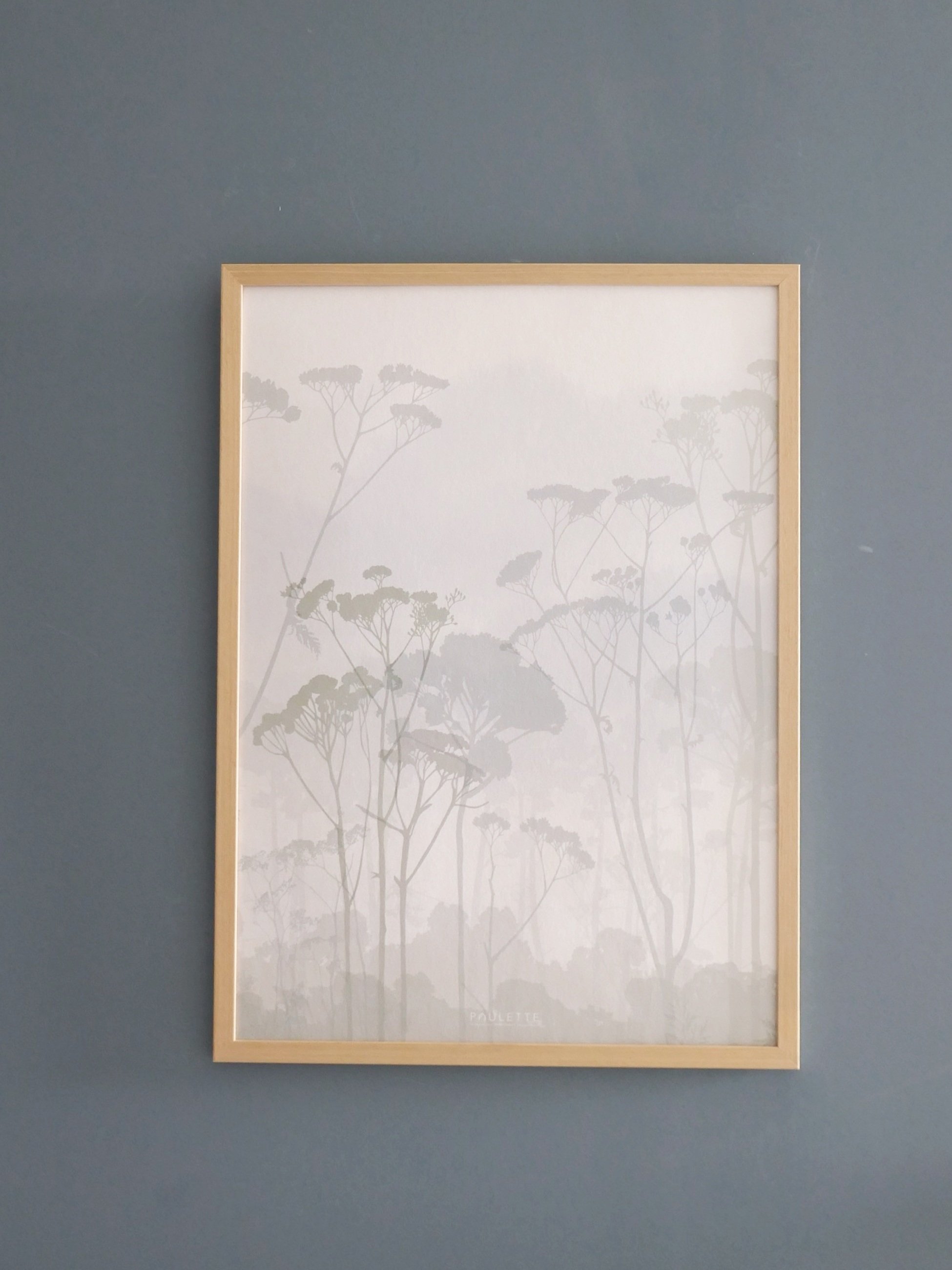 Affiche Mimizan de forêt de pin des Landes dans une ambiance brumeuse et fraiche de rosée du matin.