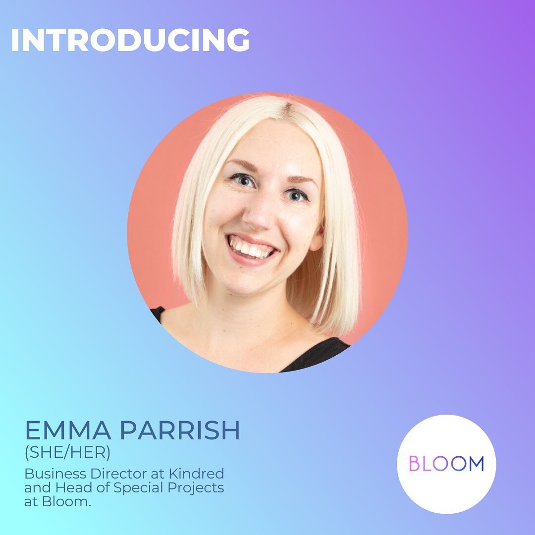 Introducing Emma Parrish, Business Director at @kindredagency and Head of Special Projects at @bloomuk_org.

Emma is a behaviour change comms expert, with over 12 years' experience in planning and delivering integrated campaigns which change attitude