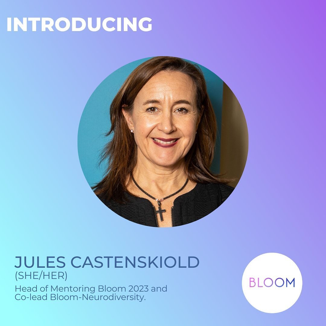 Introducing @julescastenskiold Head of Mentoring @bloomuk_org 2023 and Co-lead Bloom-Neurodiversity.

&quot;I am a dedicated creative marketer and business development lead with 20+ years&rsquo; experience in creative, media and brand agencies as wel