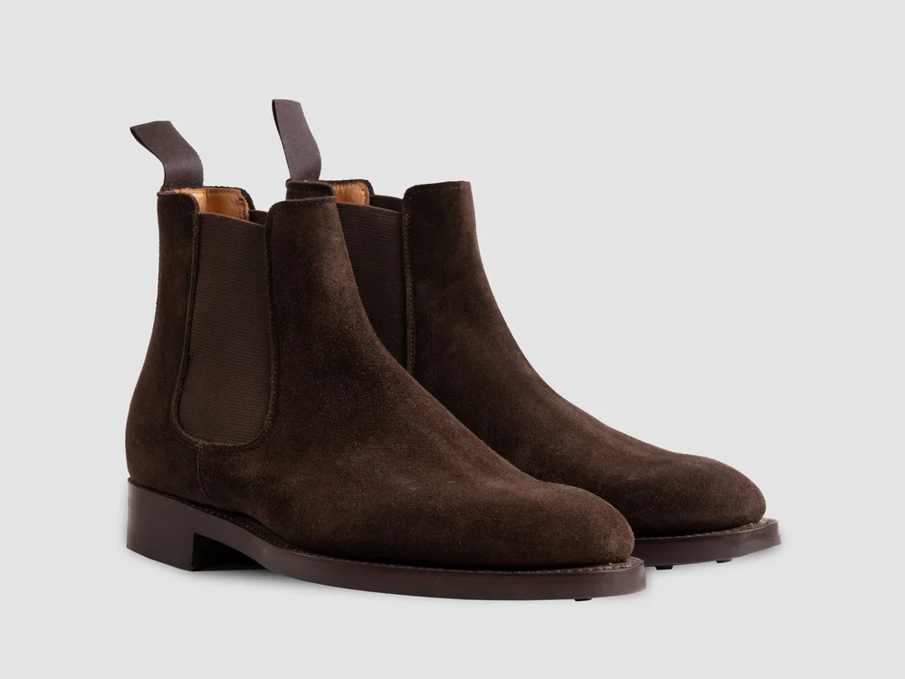 Jason in Dark Brown Suede with Rubber Sole — George Cleverley