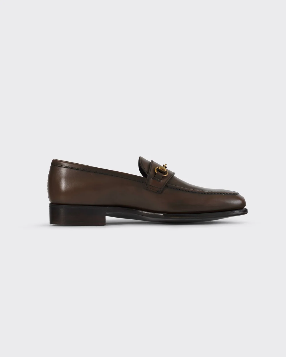 GEORGE CLEVERLEY Men\'s Brown Leather Bit Loafers with Gold Horsebit George Cleverley - Colony Horsebit Leather Loafers - Brown  main image 4
