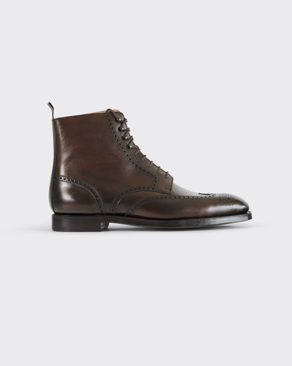 George Cleverley Bryan Brown Leather Wingtip Boot George Cleverley Bryan Full-grain Leather Brogue Boots In  main image 4