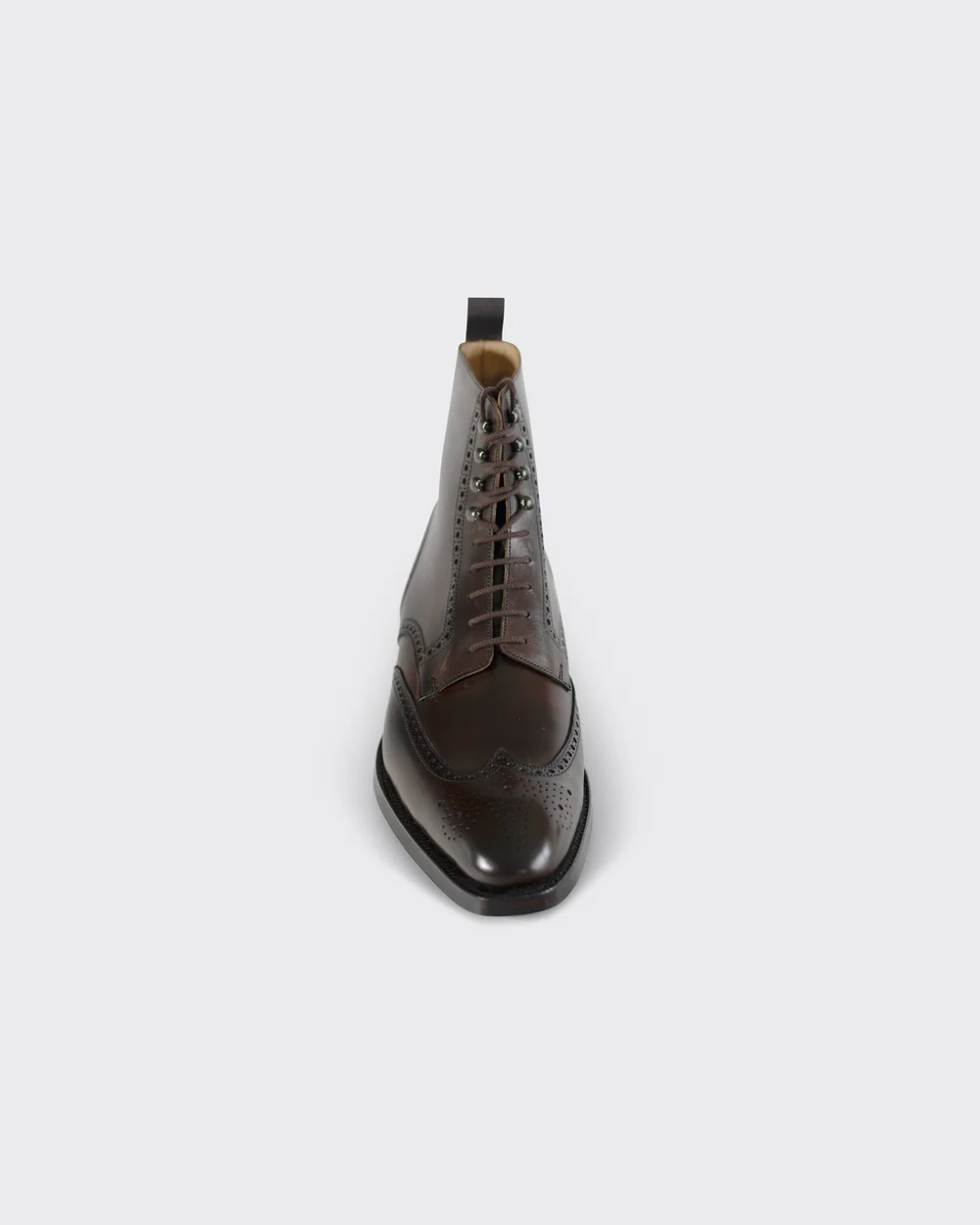 George Cleverley Bryan Brown Leather Wingtip Boot George Cleverley Bryan Full-grain Leather Brogue Boots In  main image 3