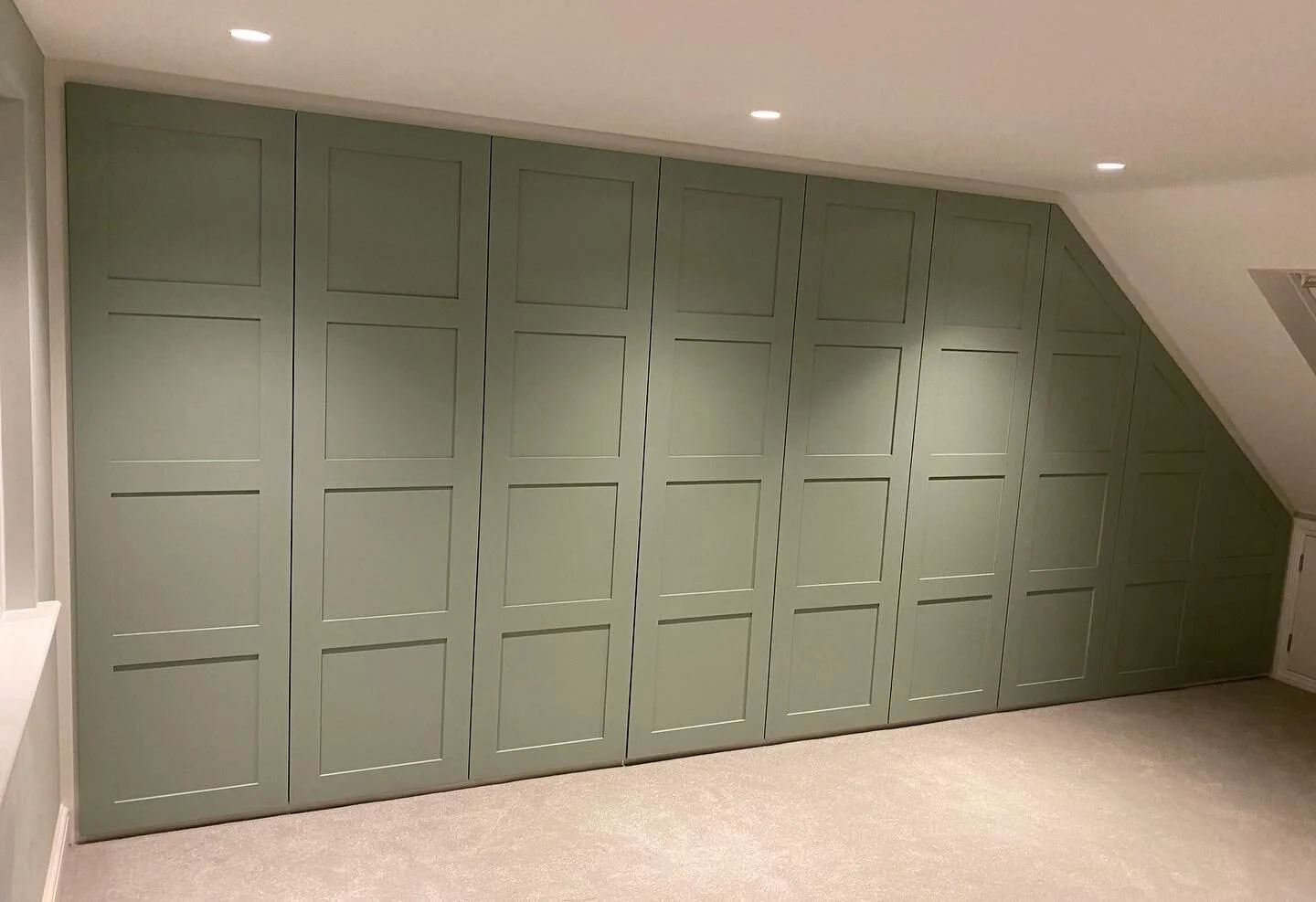 fitted angled door wardrobe