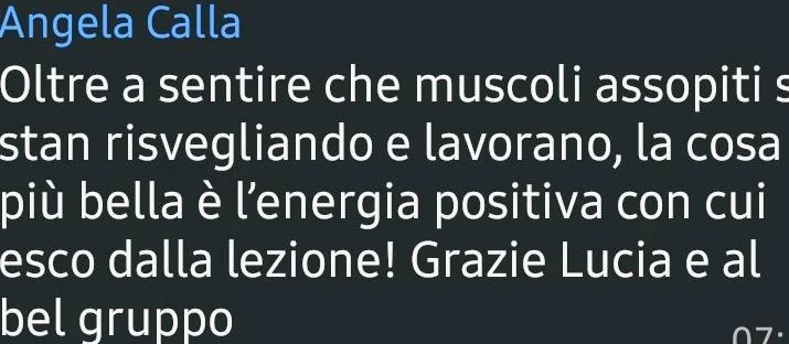 Esco dalla Lezione Carica di Energia Positiva!