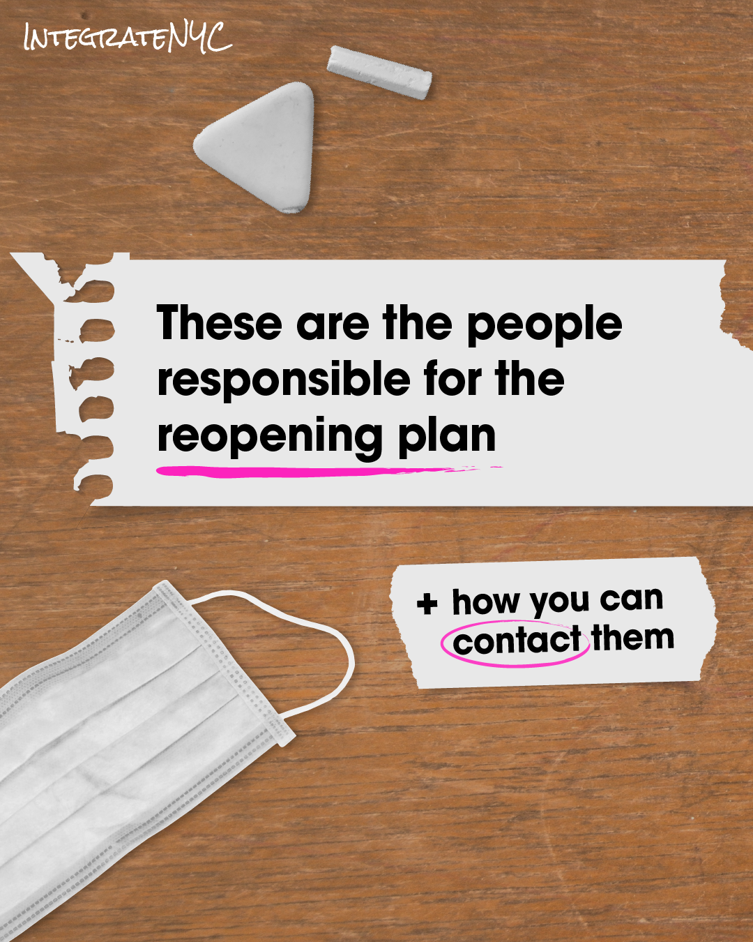 These are the people responsible for the reopening plan + how you can contact them.