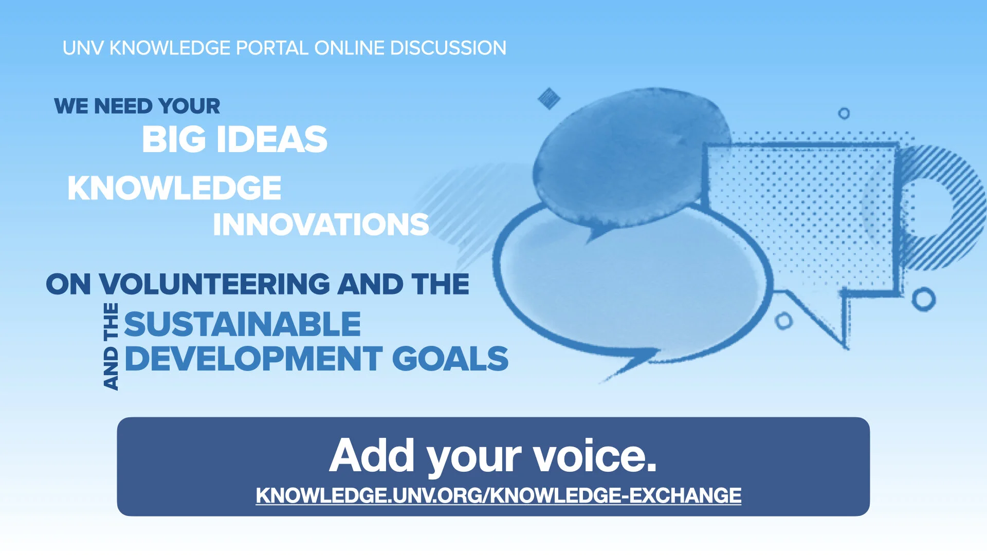 Add Your Voice: UNV Knowledge Exchange