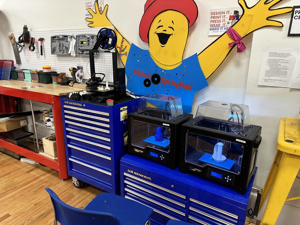   3D printing station.  