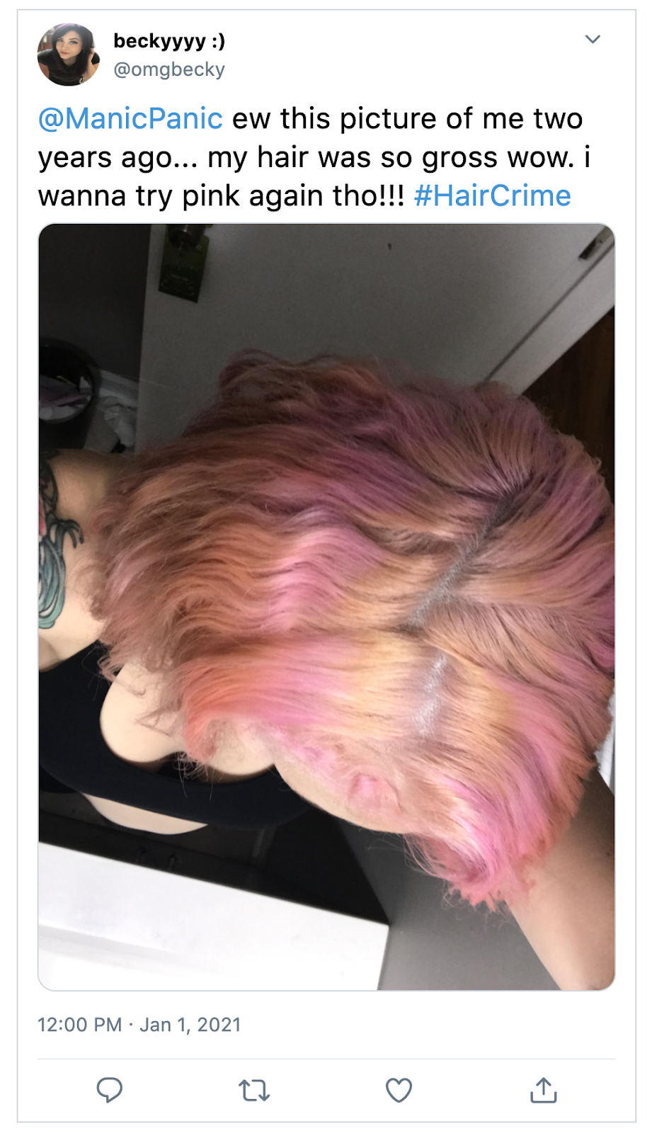 Fail Dye Story Twitter Post