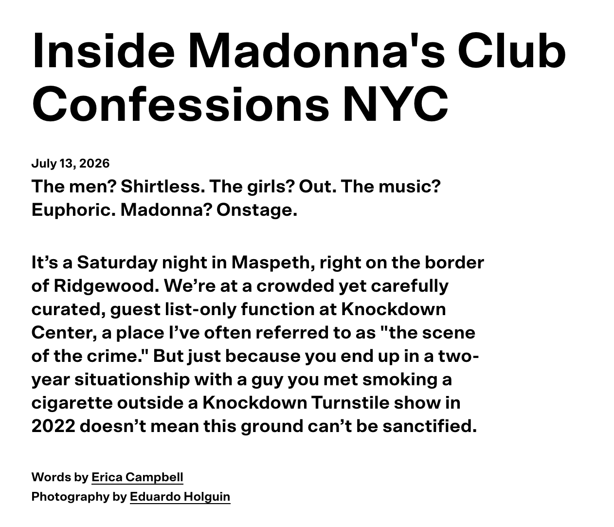 Madonna x Office Magazine