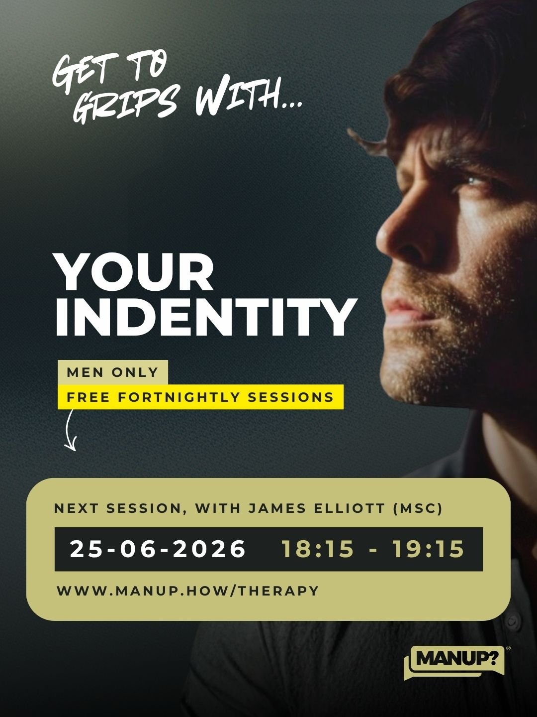 Men & Your Identity with James Elliott MSc (Online)