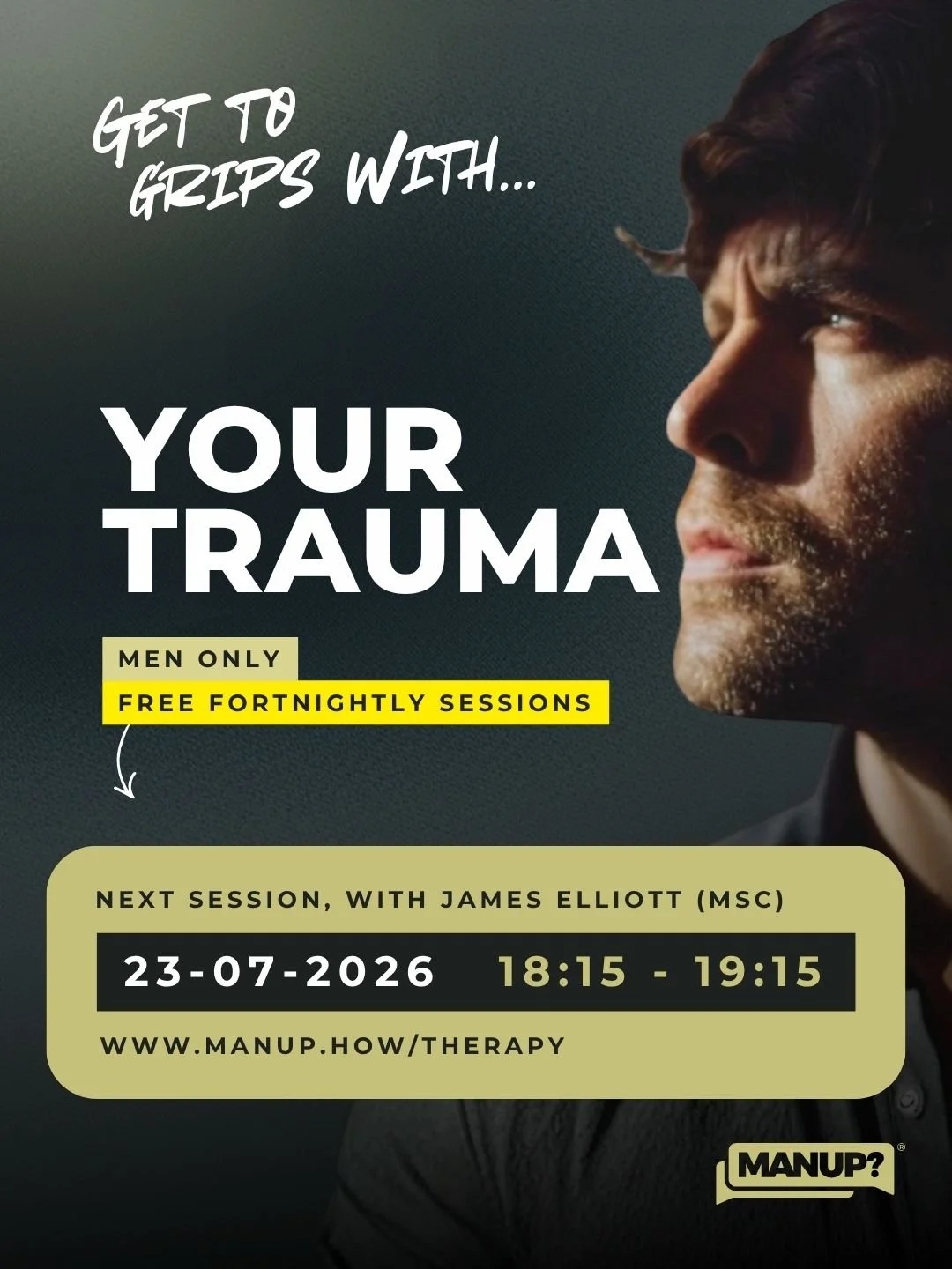 Men & Your Trauma with James Elliott MSc (Online)