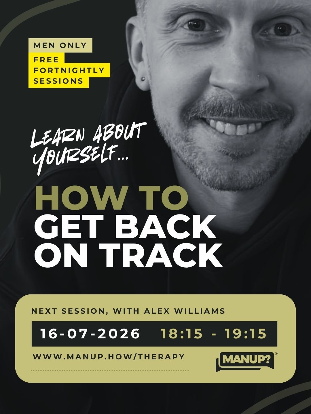 Men &amp; How to get back on track - WITH aLEX WILLIAMS (Online)