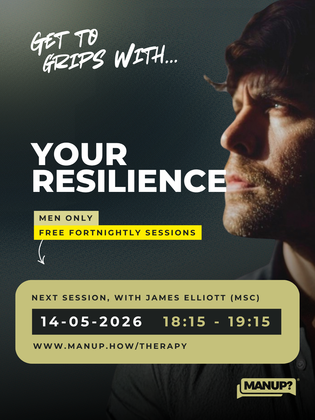 Men &amp; your resilience with James Elliott MSc (Online)