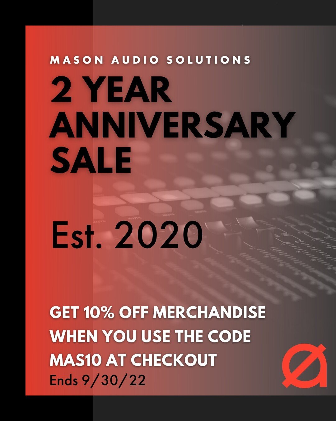 MAS is 2 years old! 👶🥳🎉 Use the code MAS10 on our online store at checkout to get 10% off MAS merchandise 👕

Visit the store here: https://my-store-10139864.creator-spring.com/

Learn more at https://solo.to/masonaudiosol
.
.
.
#MAS #masonaudioso